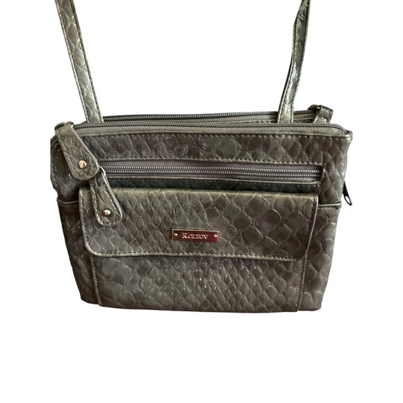 Koltov Womens Zip Top Snake Print Crossbody Bag With Adjustable Strap - Picture 2 of 9